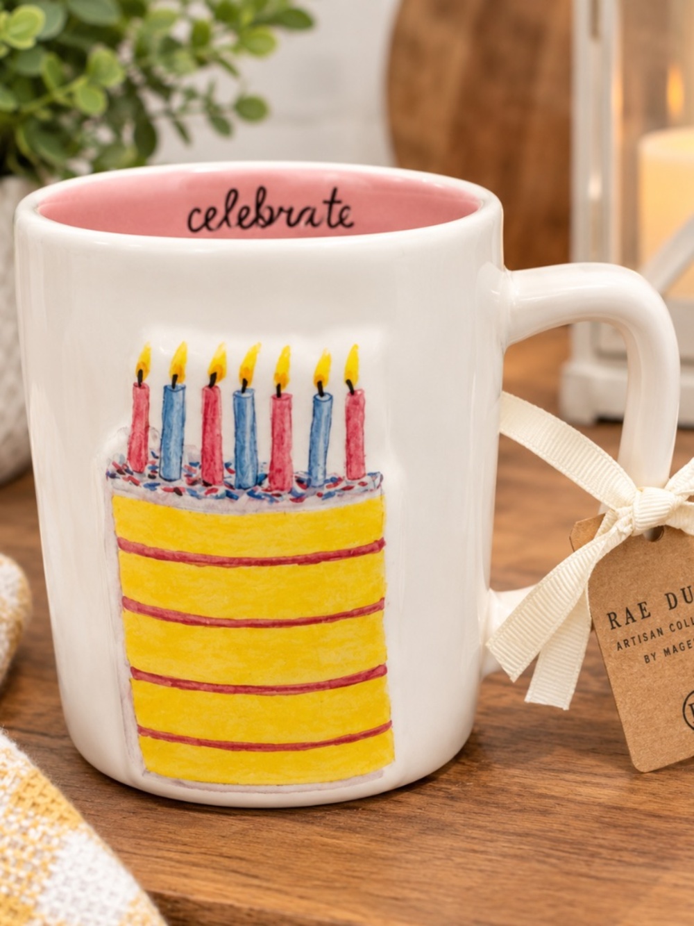 Rae Dunn Celebrate Happy Birthday Coffee Mug
